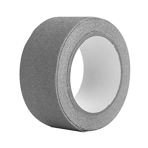 Stair Step Tape,Colorful 5M×5cm PVC Non?Slip Anti Skid Adhesive Tape for Stair Step Floor Safety Decoration(Grey)