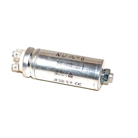 White Knight 421309208091 Baumatic C Westinghouse Tumble Dryer Capacitor 8 Uf, White Cover