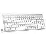 cimetech 2.4G Wireless Keyboard, Ergonomic Keyboard Silent USB Computer Keyboards for PC, Laptop, Desktop and Windows 10/8/7/XP - Silver