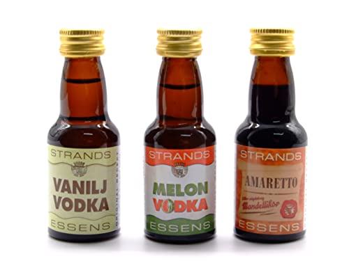 Set de 3 Esencias 25ml – Vainilla + Melón + Amaretto, No Contiene Alcohol