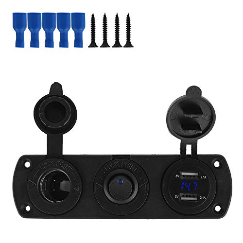 liuzhuo VK[\Pbg USB 3A  USBd\Pbg LEDdv VK[C^[\Pbg 4.2A[d d\\ 12V - 24Vėp I[goC/J[/{[g/}J[/o//{[g/d@ɑΉ