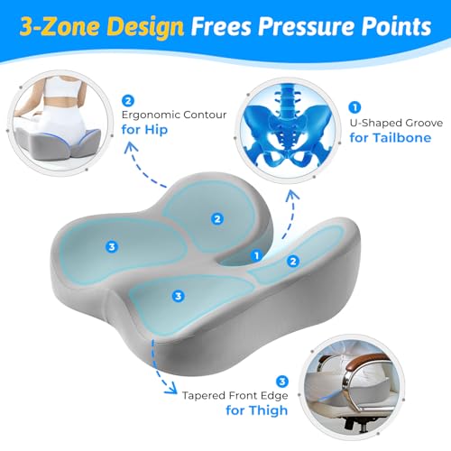 Image of Dreamer Car Seat Cushion for Tailbone & Sciatica Pain Relief