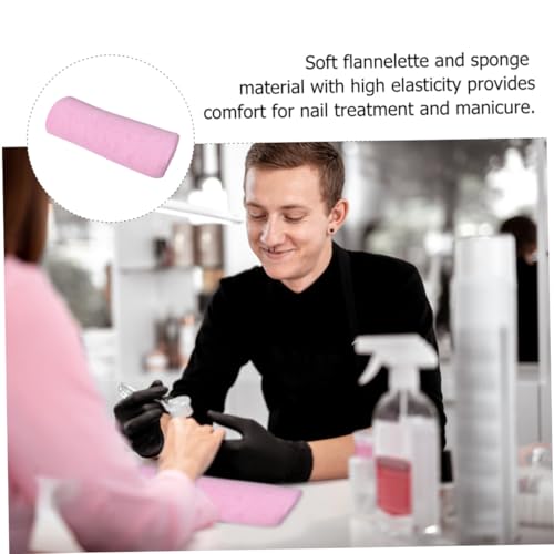 PLAFOPE Poduszka pod Dłoń Do Manicure Stabilne Wsparcie Nadgarstka Różowa Poduszka z Zdejmowanym Pokrowcem Wygodna i Łatwa Czyszczeniu Idealna Do Użytku Domowego i Salonów Paznokci