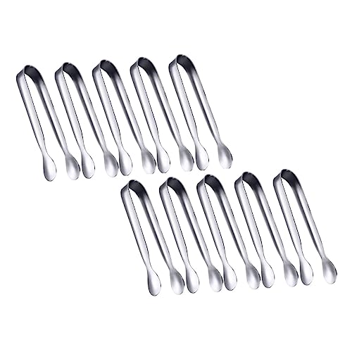 EXHUMKY 10piezas Pinzas Inoxidable Para Cócteles Hielo y Azúcar Duraderas y Unidades