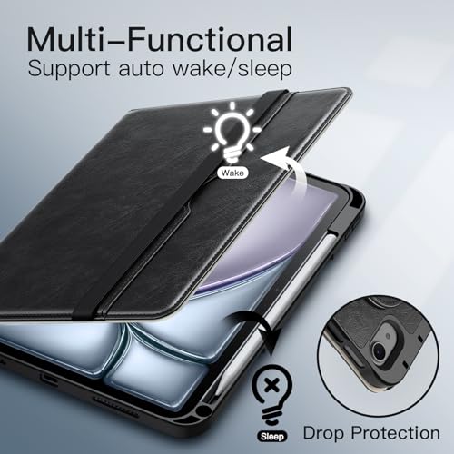 Coque rotative iPad Air 11 M4 JETech anti-chute avec support stylet - 5