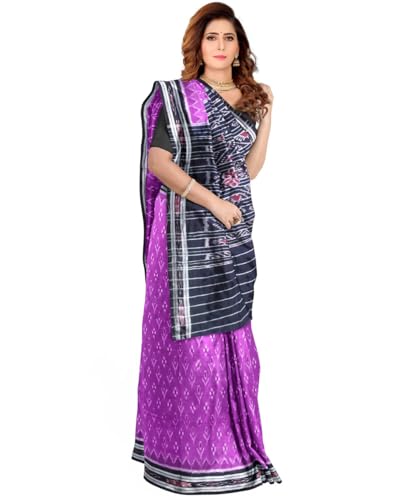 Image of Nuapatna Cotton Saree of Odisha Ikkat Orissa Traditional Handloom Sari | Bomkai | Pata | Nuapatana | sambalpuri saree | khandua patta sare | without Blouse S9