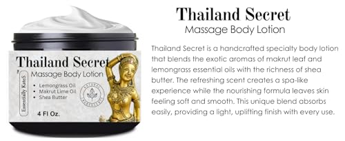 Image of Essentially KateS Thailand Secret Specialty Body Lotion 4 Fl Oz - (Parent) - Infused with Makrut Lime Leaf, Lemongrass Oil, Rosemary Oil and Shea Butter - Calming, Soothing, Relaxing, and Hydrating