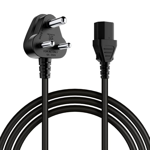 Image of Portronics Konnect G4 350W Desktop Power Cable, 3 Pin Type Connector, 350W Max Load Capacity, 1.2M Length(Black)