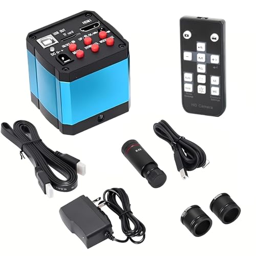 USB Microscope Camera con Microscope Camera 21MP, HDMI/USB Salida Digital para Analizar PCB, Comprobación De Componentes Electrónicos Y Visionado Industrial Full HD