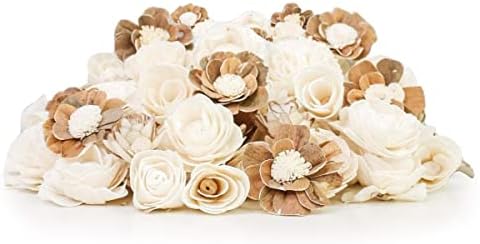 Sola Wood Flowers Mini Random Assortment - 50 pcs, Artificial Flowers for Decoration, Flower Bouquets, Centerpieces and DIY Home Decor