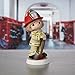 Precious Moments Courage Under Fire Firefighter Figurine | Realistic Yellow Resin Gift for Firefighter Women | 6in Figurine