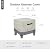 STEECA Patio Ottoman Cover, Waterproof Outdoor Square Furniture Cover for Side & End Table 28L x 28W x 17H inch