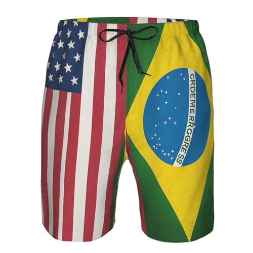 United States Brazil Print Stylish Beach Shorts Swim Trunks Lightweight Breathable Summer Outdoor Activities4