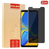 [2-Pack] PULEN Screen Protector for Samsung Galaxy A9 2018, Self-Adhesive Anti-spy Scratch Resistance Anti-Fingerprints No-Bubble Privacy Tempered Glass Protector Film for Galaxy A9 2018