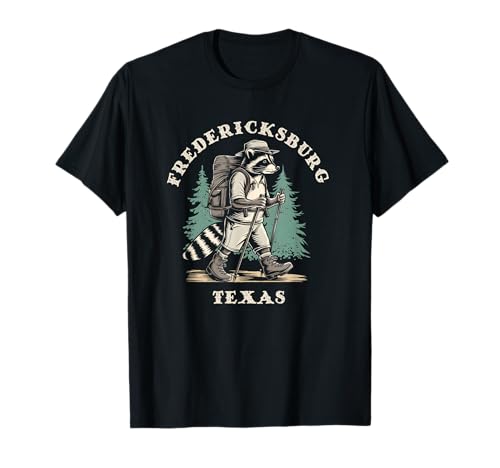 Fredericksburg Texas Hiking Trail Adventure Raccoon T-Shirt