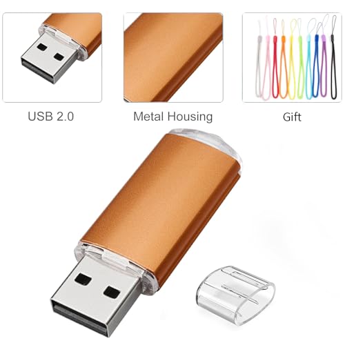 Clé USB 2.0 2 Go orange avec capuchon de protection lot de 10