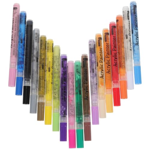 Rotuladores de pintura acrílica POPETPOP caja de 18 colores con punta fina de 0.7mm para dibujo