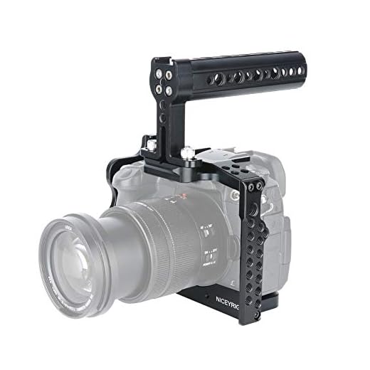 [Update Version] NICERYIG GH5s GH5 Kamera Käfig Kit mit Kamera Käse Top Griff Cold Shoe Mount NATO Schiene für DSLR Panasonic Lumix GH5 GH5s
