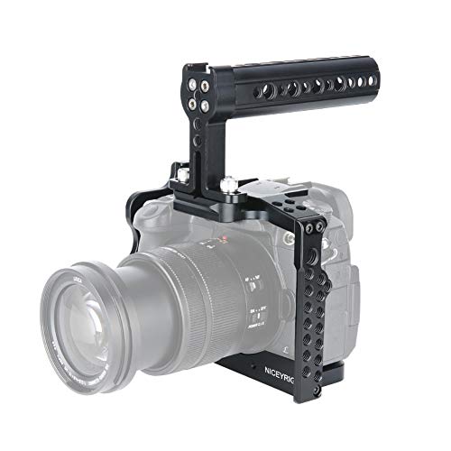 Jaula NICEYRIG GH5S GH5 con asa superior y riel NATO para cámaras Panasonic Lumix de cine