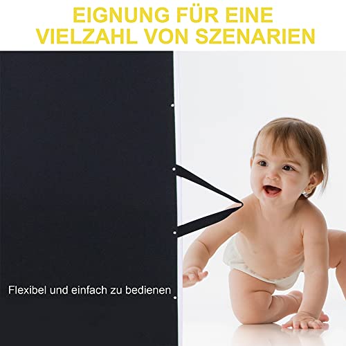 Melko Türschutzgitter Treppenschutzgitter Absperrgitter - ver. Farben - Ausziehbar - für Kinder Hunde Babys Welpen und andere Haustiere - Einrollbar Treppengitter Hundebarrieren Treppenschutzrollo