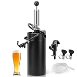 128oz Mini Keg Growler Tap System, 3.6L Mini Keg Pump Beer Tap Draft Beer Dispenser System Growler Beer Keg Party Hand Pump for Homebrew Craft Beer, Camping, Picnics