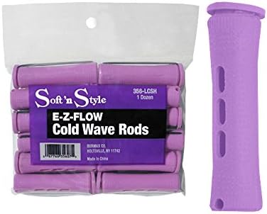 SOFT 'N STYLE Salon E-Z Flow Cold Wave 12 Rods Short Lilac HC-356LCSH