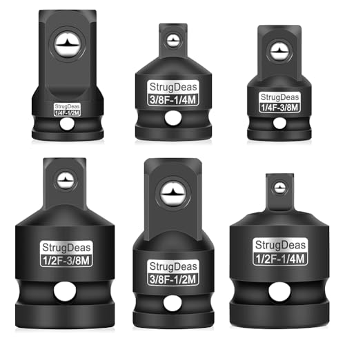 StrugDeas 6 Piece Impact Socket Adapter and Reducer Set