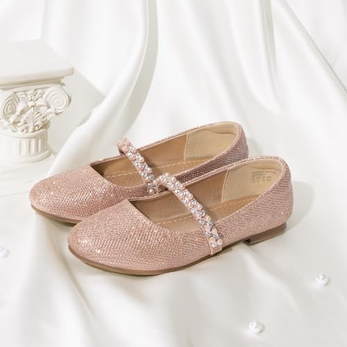 image for DREAM PAIRS Girls Mary Jane Dress Shoes Ballerina Flats for Wedding, P