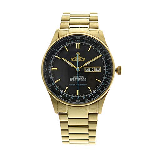 ヴィヴィアンウエストウッド VIVIENNE WESTWOOD 腕時計 メンズ VV207BKGD クォーツ ブラック ゴールド［逆輸入品］［wimp］