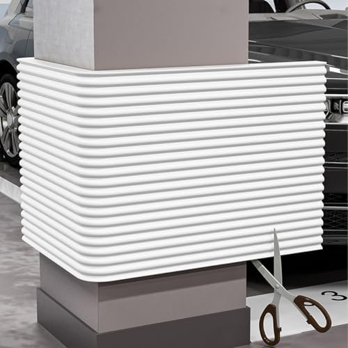 Car Door Wall Protector - NBR Foam Column Guard, 0.4in Thick Anti-Scratch Corner Bumpers, 3.1x393.7in (0.08x10m) - Ideal for Parking Safety & Collision Prevention