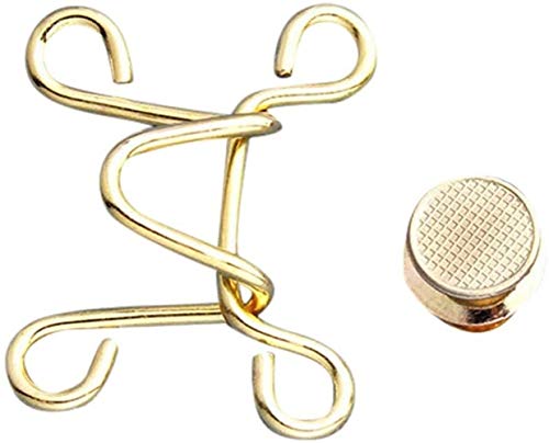 Yixin - Extensor de cintura ajustable sin clavos con hebilla de cintura ajustable sin clavos para pantalones vaqueros, faldas, pantalones, collares botón instantáneo (2 unidades A)