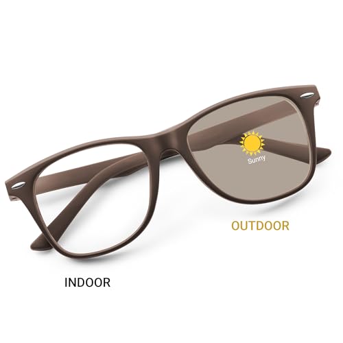 Image of JM Blue Light Blocking Glasses Women Men Computer Small Face Frame Bluelight Blocker Teens Photochromic Lenses Coffee