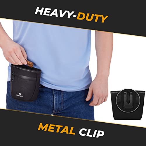 Invirox Dog Treat Pouch For Dog Training, Magnetic Opening Dog Treat Container For Dog Accessories And Dog Snacks, Treat Carrier Holder With Clip & Waist Belt, Puppy Treat Pouch 3 Ways To Wear #TOP3