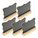 HOMSFOU 5stücke Rechteckige Tafel aus Holz Mini-kreidetafel Kleines...