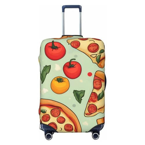 Pizza Pattern Print Fashionable Suitcase Cover Personalized Luggage Protector for Travel and Business