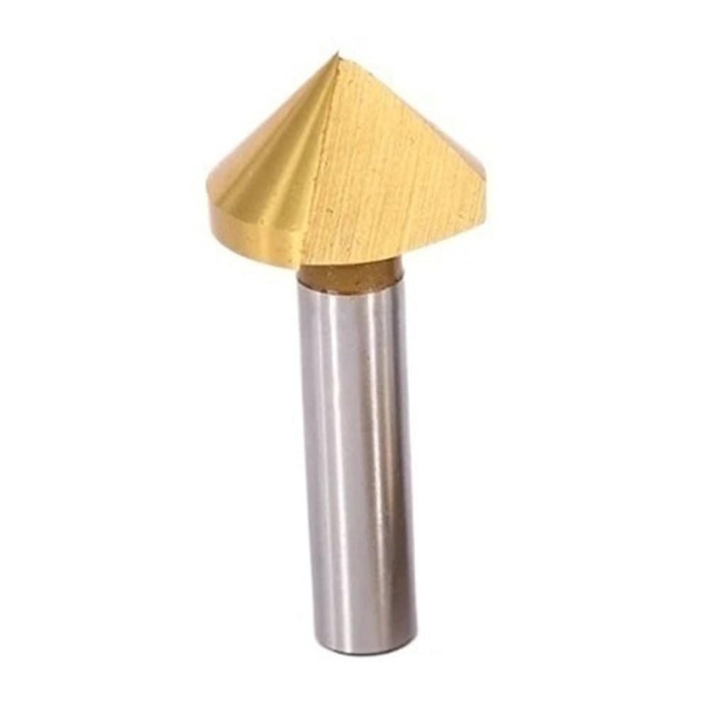 bits de enrutador Fresa de biselado de cobalto HSS de 90 grados, broca avellanada, fresa de biselado for procesamiento de metales, 1 unidad(50MM*1)
