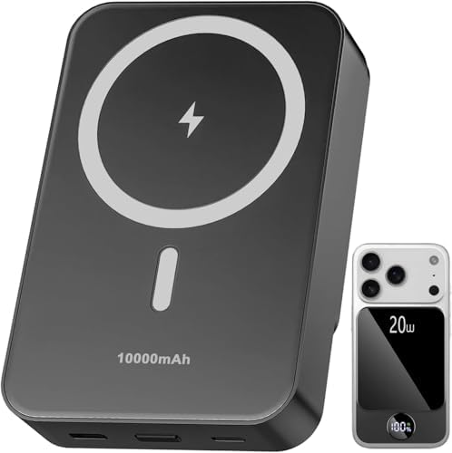 Magnetic Power Bank 10000mAh，20W Fast Charging Portable Charger, ...