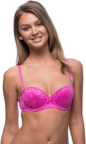 Women's Everyday Basic Seamless Lightly Padded Underwire Demi T-Shirt Bra (36B) Pink
