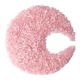 ZHIYUXI Rose Quartz Chips Fish Tank Gravel Vase Filler Stones Bulk Crushed Crystals Gemstone Polishe