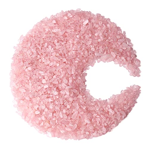 Zhiyuxi Rose Quartz Chips Fish Tank Gravel Vase Filler Stones Bulk Crushed Crystals Gemstone Polished Natural Quartz Stone Healing Crystals Glass Stones Fish Rocks #TOP6