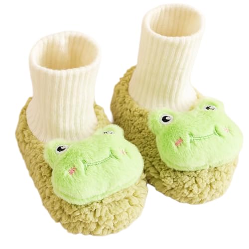 Cute Warm Crawler Booties for Baby Toddlers 6 Months - 1/2/3/4 Years, Thick Anti-Slip Plush Cartoon Winter Baby Socks