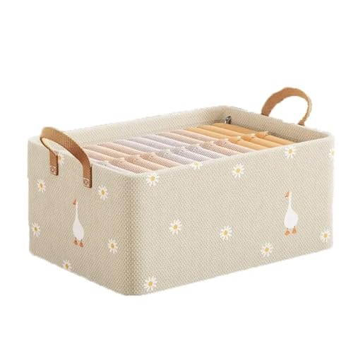 IUVYTA Caja organizadora ropa interior Caja de almacenamiento tela for calcetines, ropa interior for el hogar, 47x28x20cm, cesta(Color1)