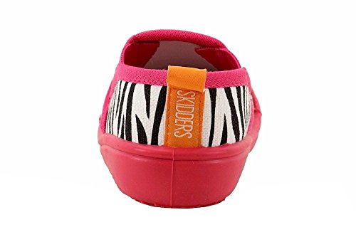 Skidders Infant Toddler Pink Zebra Gripper Slippers Shoes Sz:4