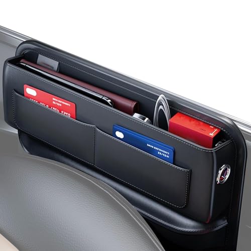 Almacenamiento entre asientos, organizador de huecos 2 en 1, organizador de asiento de coche multifuncional, organizador de coche a prueba de golpes entre los asientos, organizador de asiento de coche