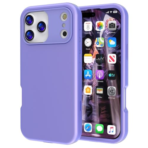 Coque silicone iPhone 16 Pro Max rigide violet clair finition premium épurée