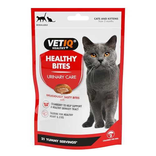VETIQ Healthy Bites Urinary Care Treats for Cats & Kittens 3+ Months, with Cranberry, Taurine and Prebiotic Fibre, 65 g (Pack of 8) - Image 3