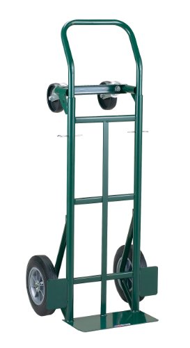 Harper Trucks Jedt8635P 700 Lb Capacity Super-Steel Convertible Hand Truck, Dual Purpose 2 Wheel Dolly And 4 Wheel Cart With 10" Flat-Free Solid Rubber Wheels #TOP4