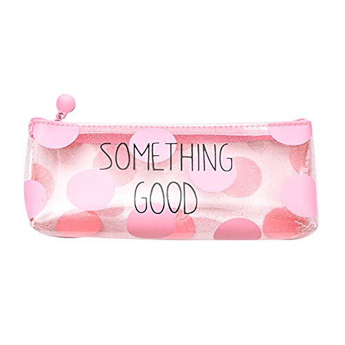 Preisvergleich Produktbild 1x Cxssxling Transparent Federmäppchen Studenten Mäppchen Große Kapazität Katzenmuster Reißverschluss Pencil Case Stifttasche Mäppchen Schlamperetui 19.5cm*8.5cm