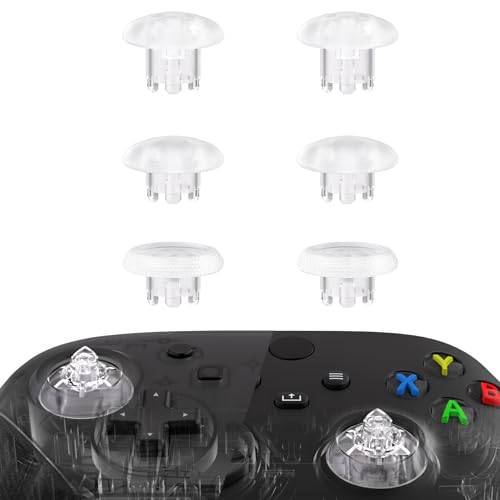 Image of eXtremeRate Edge Sticks Interchangeable Thumbsticks for Xbox Core Controller, Clear Swappable Analog Stick Joystick for Xbox One S /X /Elite, for Nintendo Switch Pro Controller