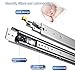 1 Pair 500 Lb Heavy Duty Drawer Slides with Lock 12 18 20 26 32 40 44 52 56 60 62 64 68 72 76 80 Inch Side Mount Full Extension Ball Bearing Rails Tool Box Runner(20 inch)